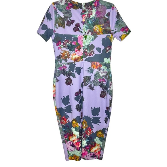 ASOS Maternity Floral Midi Dress in Purple and Multicolor - Picture 3 of 7